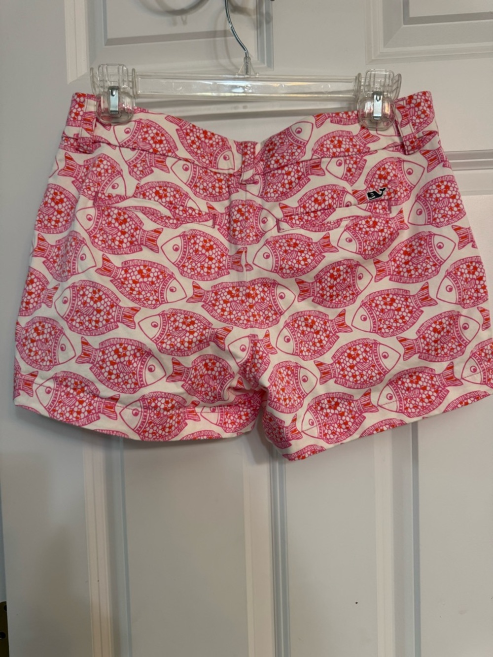 Vineyard Vines Pink Fish-Print Cotton Shorts